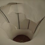 Lampshade with torn liner