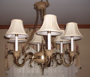 chandelier, lampshades, candlelight shades, repair