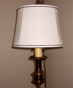 lampshade, linen, hanging lamp, restored