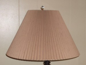 Lamp, shade, lampshade, pleated, accordion, plastic cover
