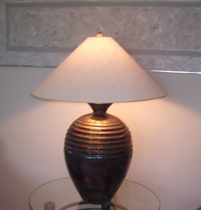 lampshade, contemporary, designer linen restored