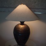 lampshade, contemporary, linen