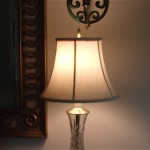 lampshade, bell, ivory shantung
