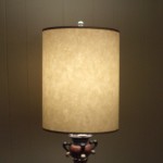 lampshade, hard shell, paper, marble, restore