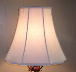 lampshade, silk liner repair, brocade cover