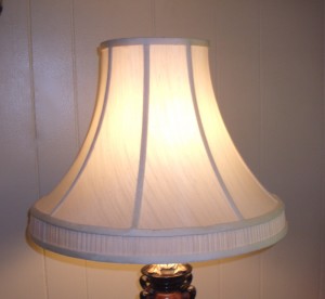 lampshade, large bell, liner repair,