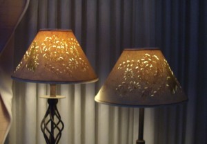 lampshade, pierced, restored liner