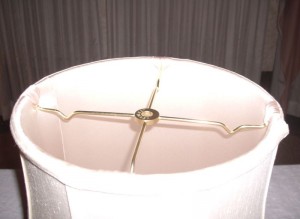 lampshade, repair, silk pink, liner, restore