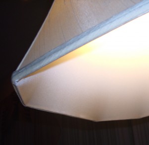 lampshade, liner, repair, restore, silk, cut corner shade, restoration