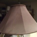 lampshade, contemporary, black, faded, a-frame, shade, restore, repair, replace