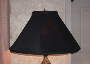 lampshade, black, fabric, contemporary, restore, repair
