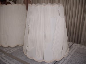 lampshade, pleated, shredding, restore, repair