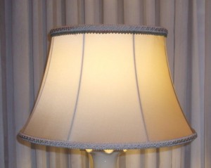lampshade, restored, silk, 