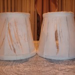 lampshades, candlelight, uno fitting, shredding, fabric, repair, restore