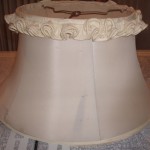 lampshade, bell, floor lamp, antique, ruffle