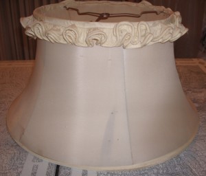 lampshade, bell, floor lamp, antique, ruffle