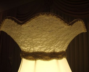 lampshade, lace, vintage, victorian crown, restore, repair