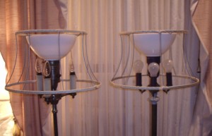 lampshade, frames, bell, floor, lamp, restore, repair