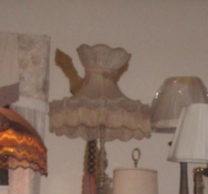 lampshade, vintage, lace, victorian, crown, antique, fringe, restore, repair