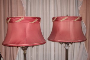 lampshades, bell, floor, lamp, antique, restore, repair