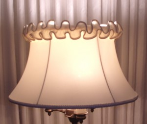 lampshade,bell, ruffle, shade, valance, restore, repair