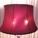 lampshade, bell, shade, silk, burgundy