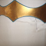 lampshade, drum, vintage, trim, gold leaf, restore, replace