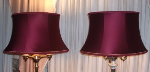 lampshades, bell, floor lamp, vintage, silk