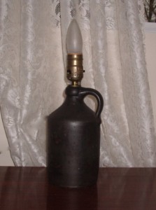 lamp base, jug, vintage, restore, lampshade