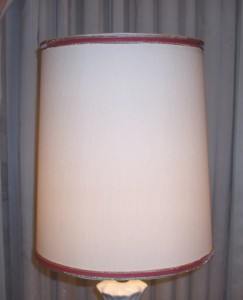 lampshade, linen, drum, repair, recover, restore, shade