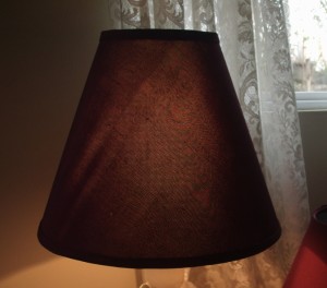 lampshade, silk, recover, burgundy, replace, restore, repair