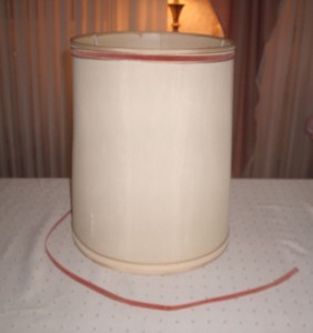 lampshade, drum, shade, small, recover, repair, restore