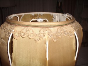 lampshade, bell, vintage, restore, repair, recover shade