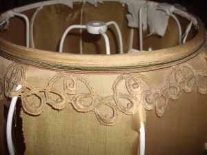 lampshade, vintage, trim, bell, shade, restore, recover, shade