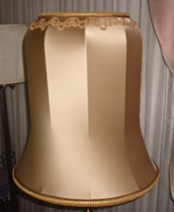 vintage, lampshade, bell, restored, recover, shade