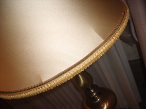 vintage, lampshade, bell, restore, recover, trim, shade