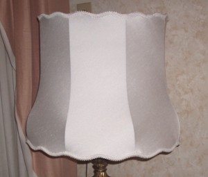 lampshade, scallop, recover, restore, repair