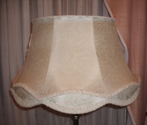 lampshade, bell, scallop, vintage, antique, repair, restore, recover, shade