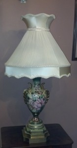 lampshade, lamp base, ceramic, vintage, antique, victorian, crown, lampshade, restore