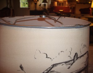 lampshade, stencil, vintage, repair, restore, replace, shade