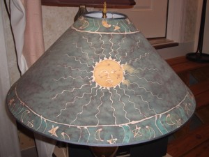 vintage, lampshade, silk cover, styrene, plastic, liner, repair, restore, shade