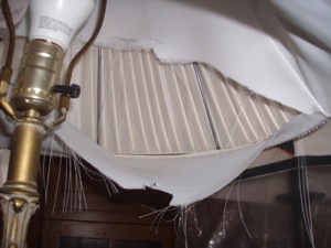 lampshade, pleated, westwood, liner, replaced,restored, shade, pleated