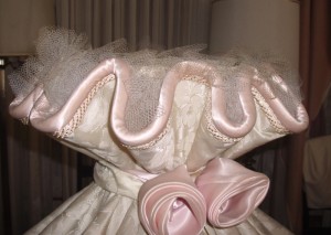 lampshade, crown, vintage, ballerina, restore, repair, shade