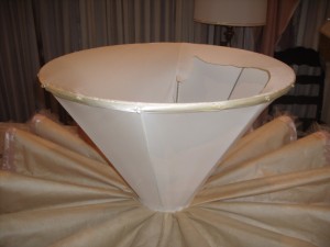 lampshade, ballerina, ruffle, repair, restore, replace, shade