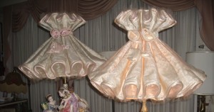 lampshades, colonial, ballerina, early american, liner, repair, restore