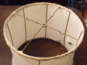 lamp shade, vintage, drum, restore