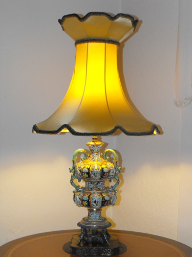 Victorian Crown, Vintage, lampshade, restore, repair, silk