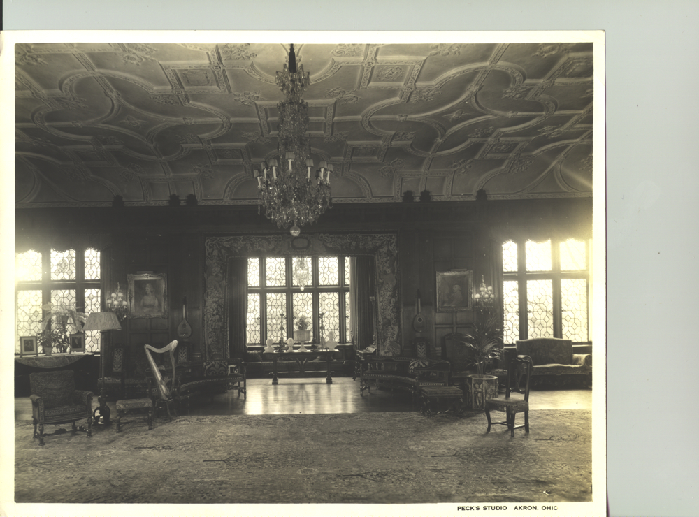 Stan Hywet 1930, Music Room, Chandelier, Restore Project, historic