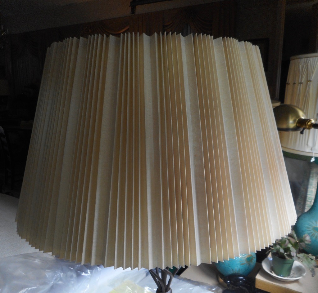 Restored Vintage Stiffel Accordion Lampshade