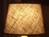 lamp, shade, oval, burlap, textured, restore, vintage, repair, recover, replace